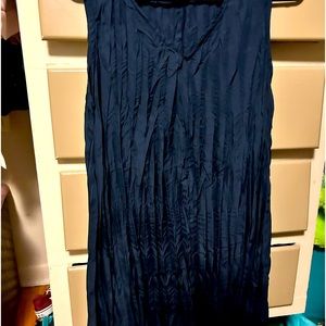 dark blue flow dress